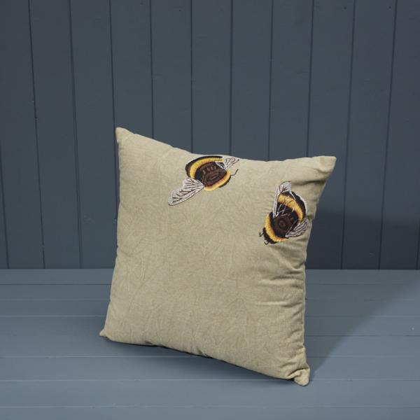 Handmade Washable Cotton Embroidered Cushion w8ith Filling
