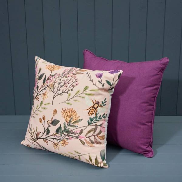 Handmade Washable Cotton Plain Cushion with Filling
