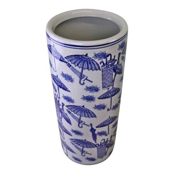 Umbrella Stand Vintage Blue & White Umbrella Design