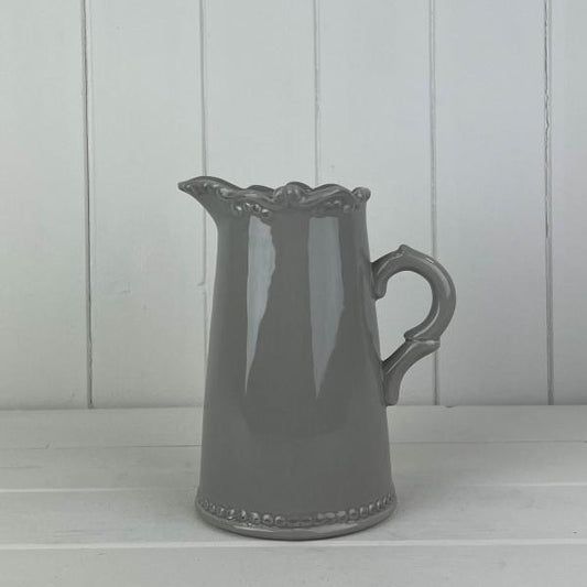 Grey Jug with Decorative Rim TL15.5cm