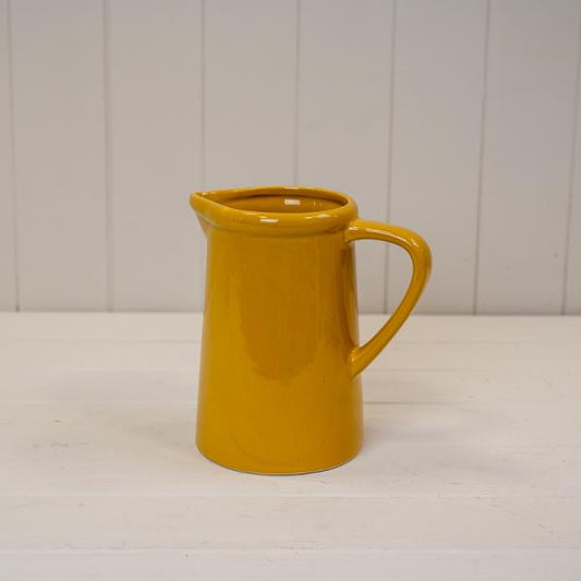 Large Burnt Yellow Ceramic Jug