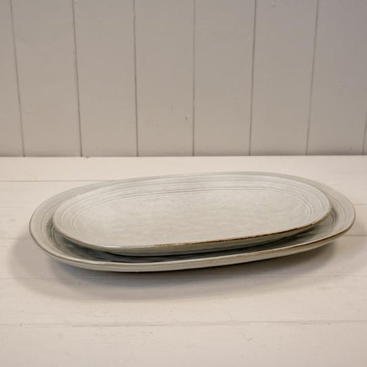 Satchville Stoneware Large Oval Plate