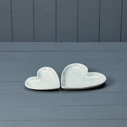 White Ceramic Heart Plate