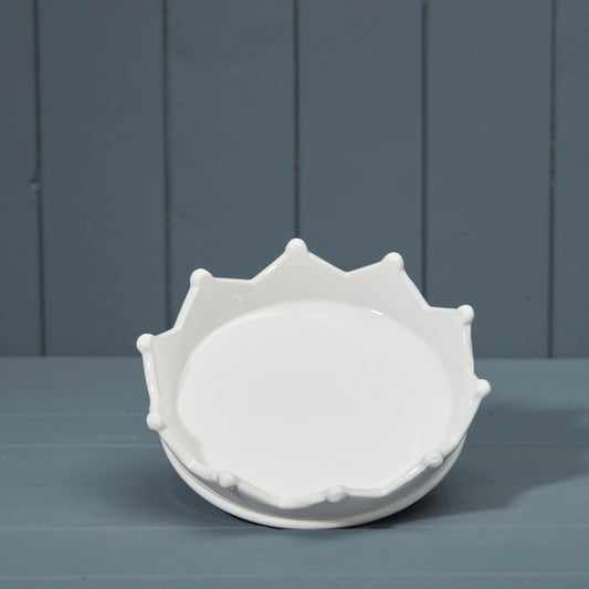 White Ceramic Crown Tray