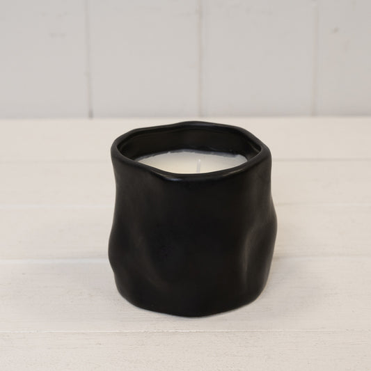 Timeless Black Sculpted Candle