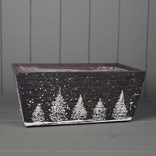 Winter Wonderland Wooden Trough Large