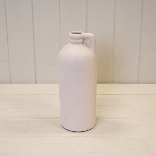 White Tall Textured Jug 9.5cm x 9.5cm x 24.3cm