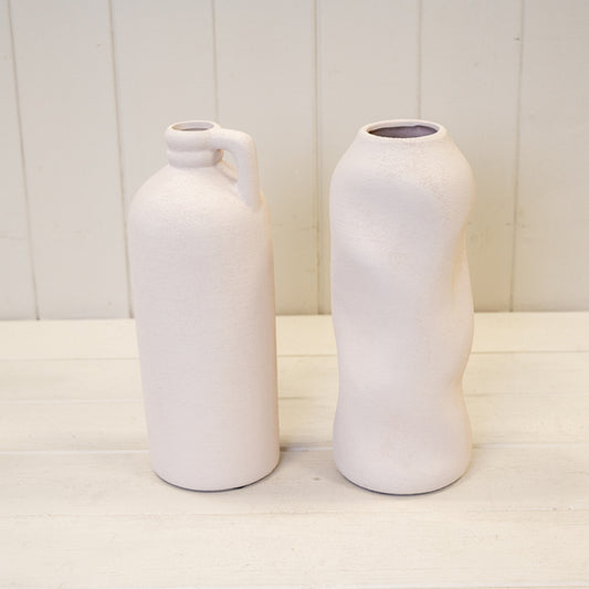 White Tall Textured Jug 9.5cm x 9.5cm x 24.3cm