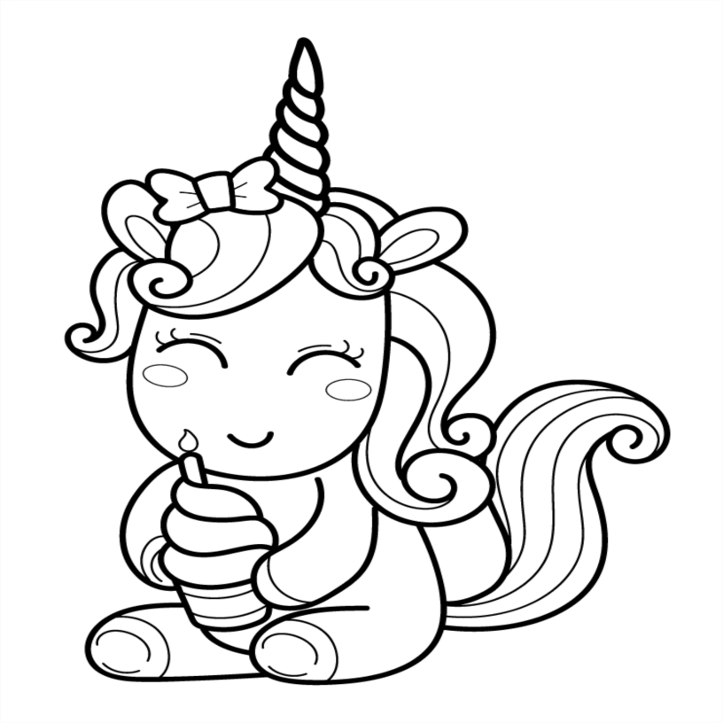 Unicorn Colouring Book