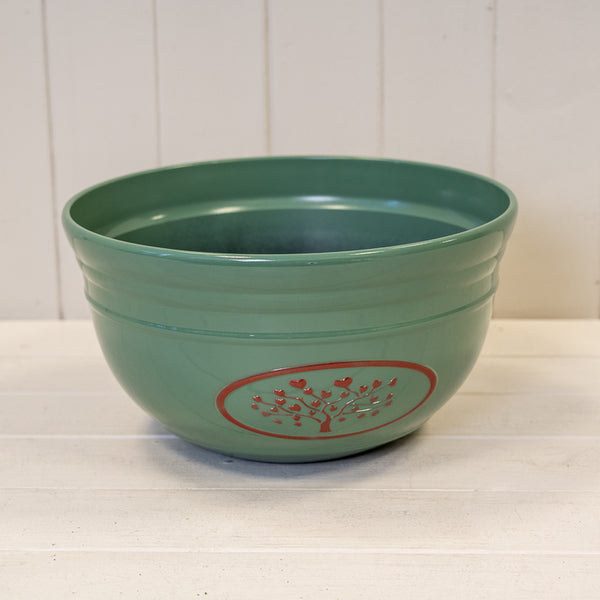 Green Round Love Heart Tree Bowl Recycled Plastic Planter TD30cm