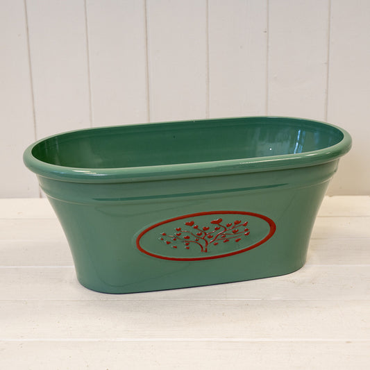 Green Round Love Heart Tree Trough Recycled Plastic Planter 7.7LTR