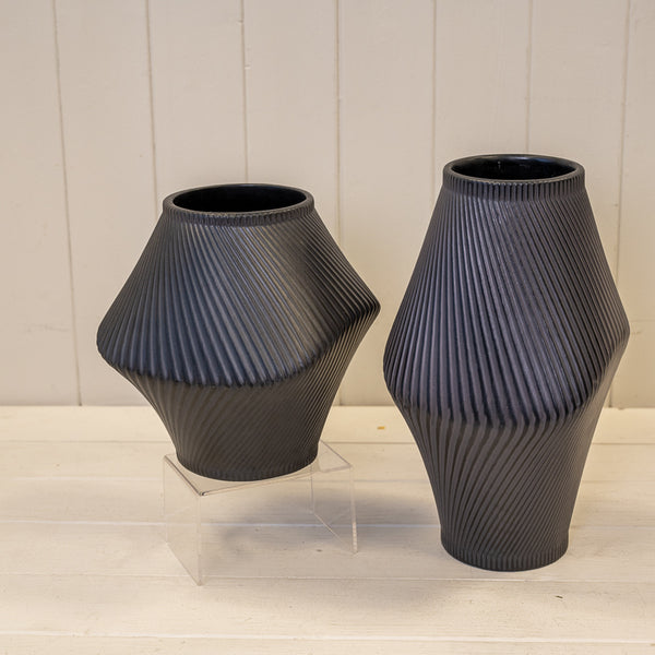 Modern Graphite Sculptural Vase