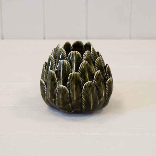 Green Ceramic Flower Tealight