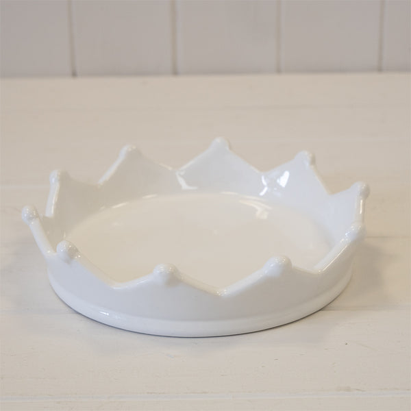 White Ceramic Crown Tray