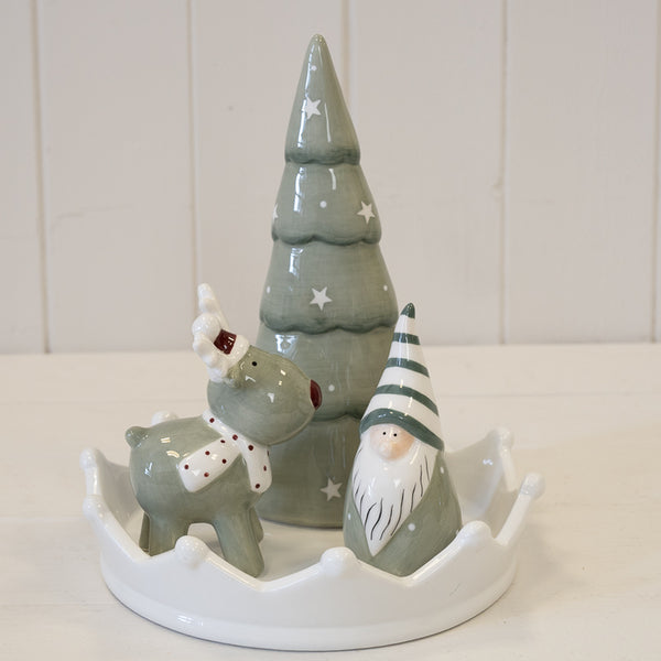 White Ceramic Crown Tray