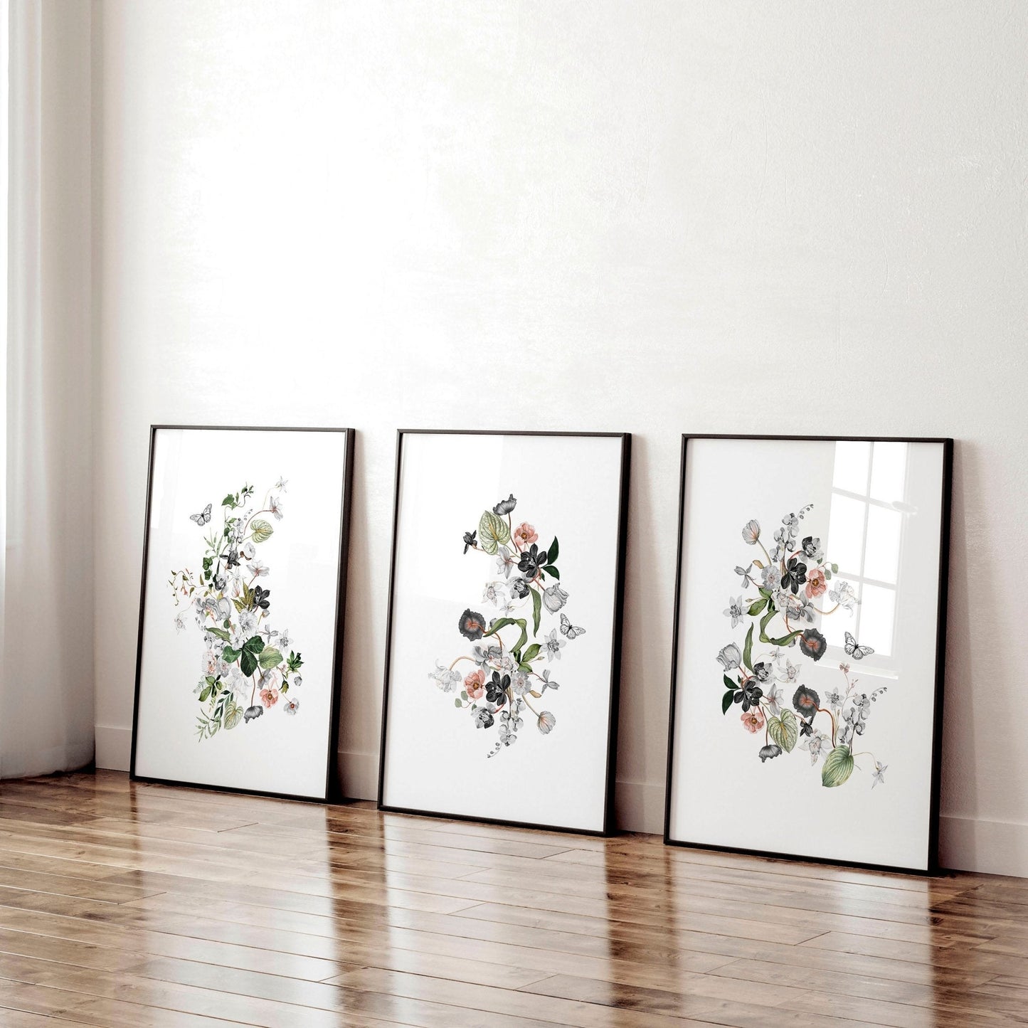 Paintings for home office | set of 3 wall art prints
