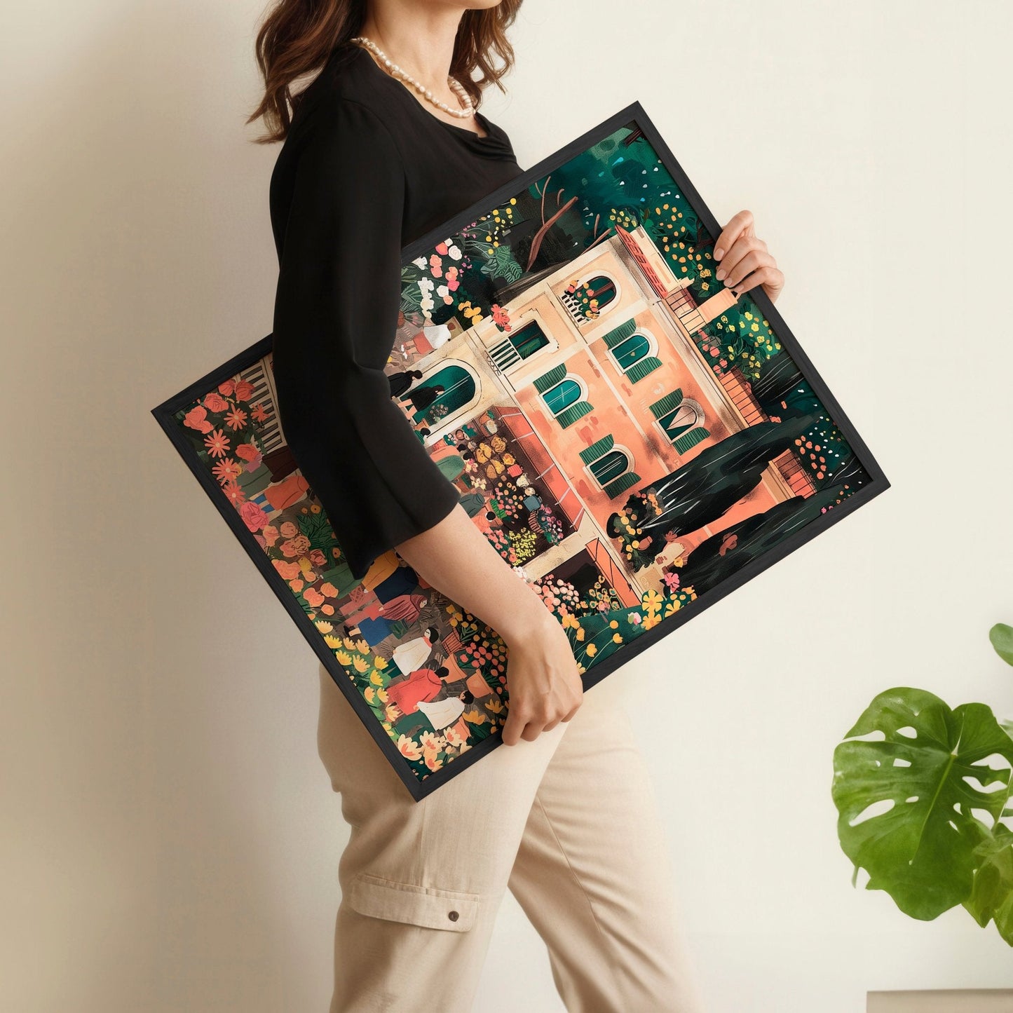 Paintings Living Room | Set of 3 Italian Lifestyle Wall art Prints