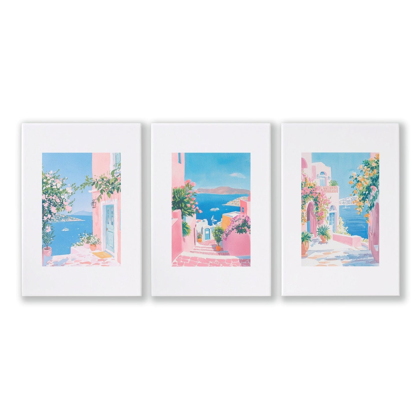 Paintings Of The Sea | Set of 3 Beach Decor Wall art Prints