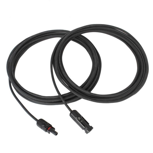 Pair of 5m single core extension cable leads 6.0mm for solar panels and solar charging kits