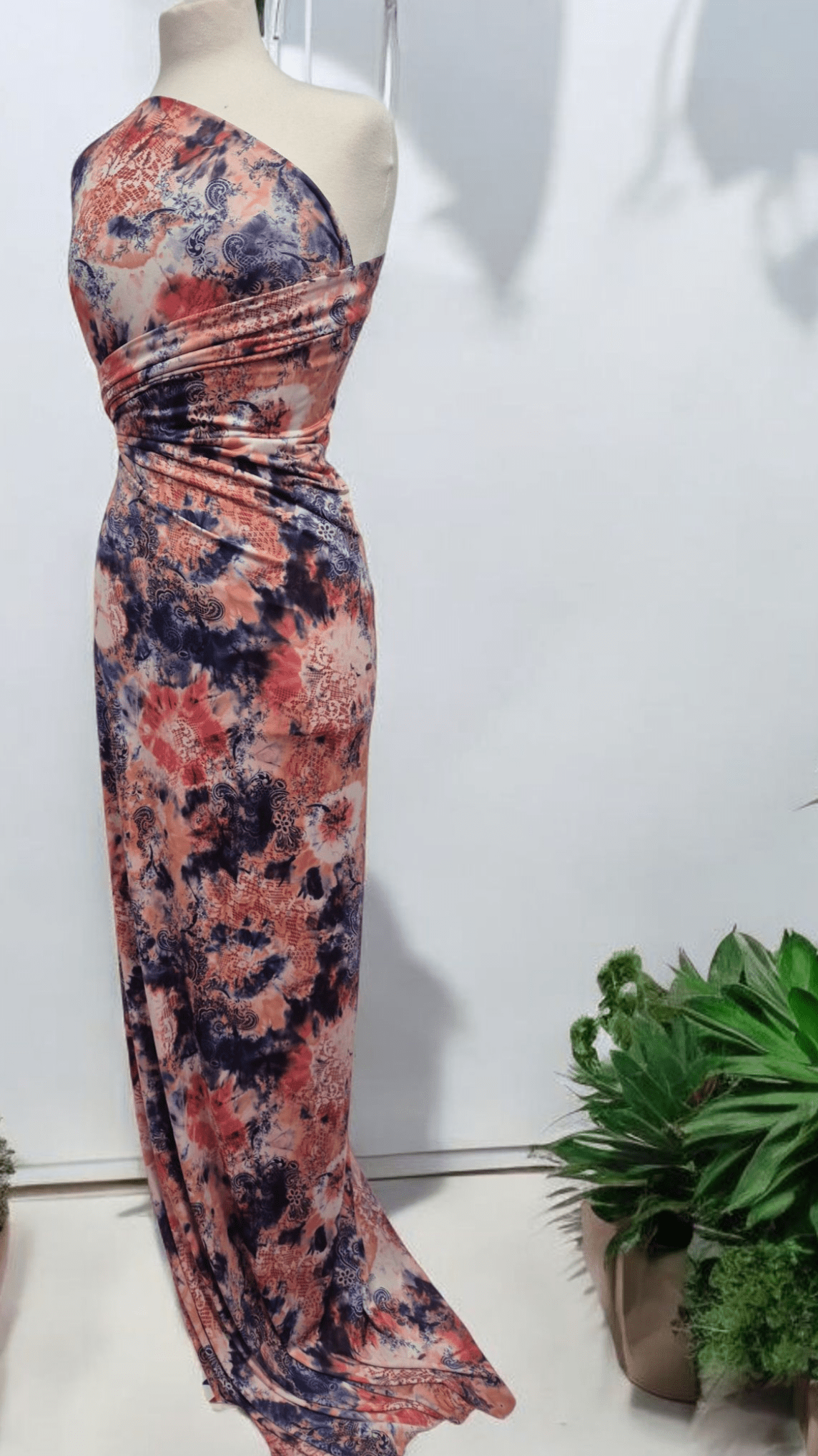 Paisley Tie Dye Mix Print Soft Touch 4 Way Stretch Fabric