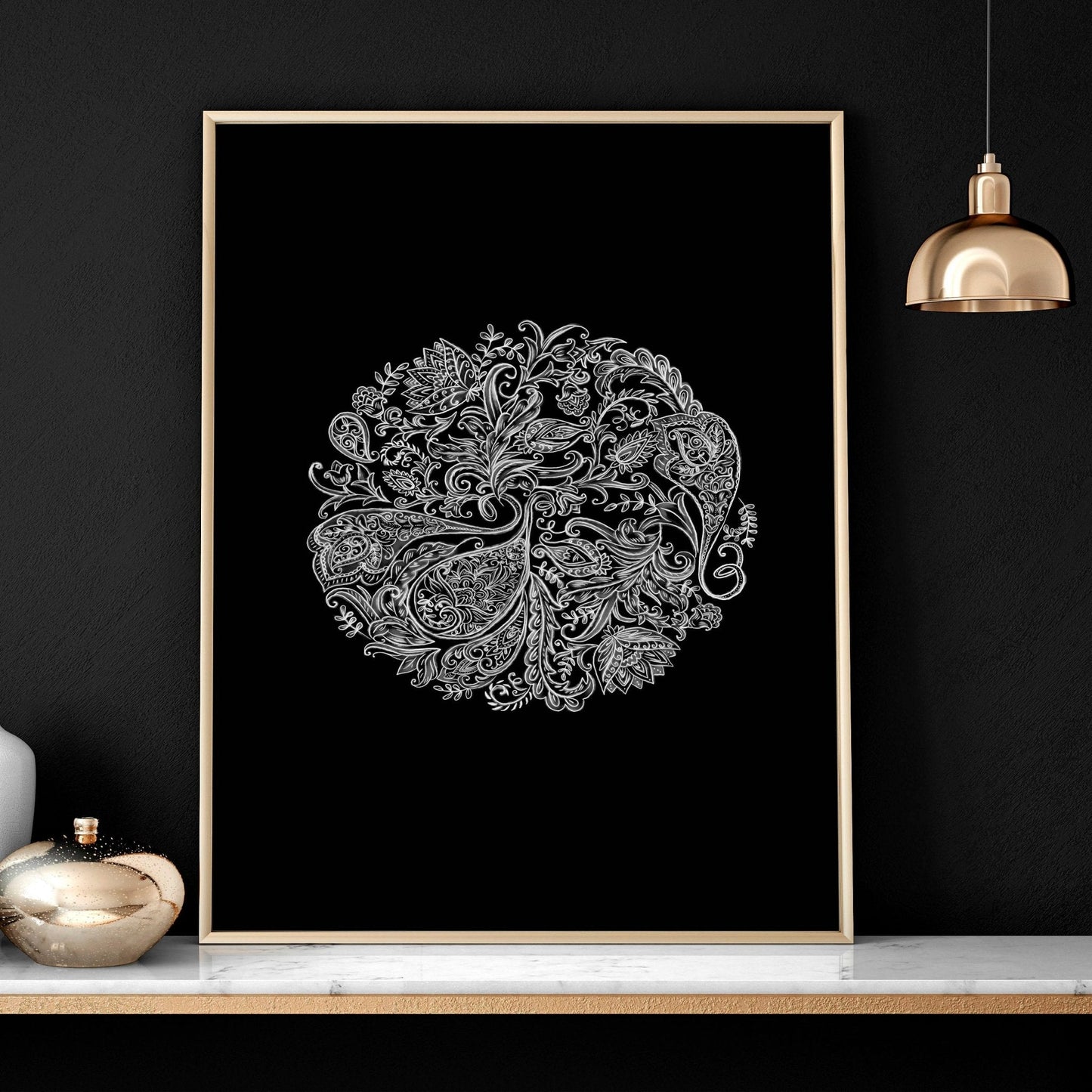 Wall art bohemian | set of 3 framed wall art prints