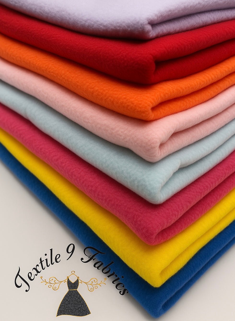 Pale Baby Blue Plain Anti-Pil Polar Fleece Fabric Blanket Loungewear