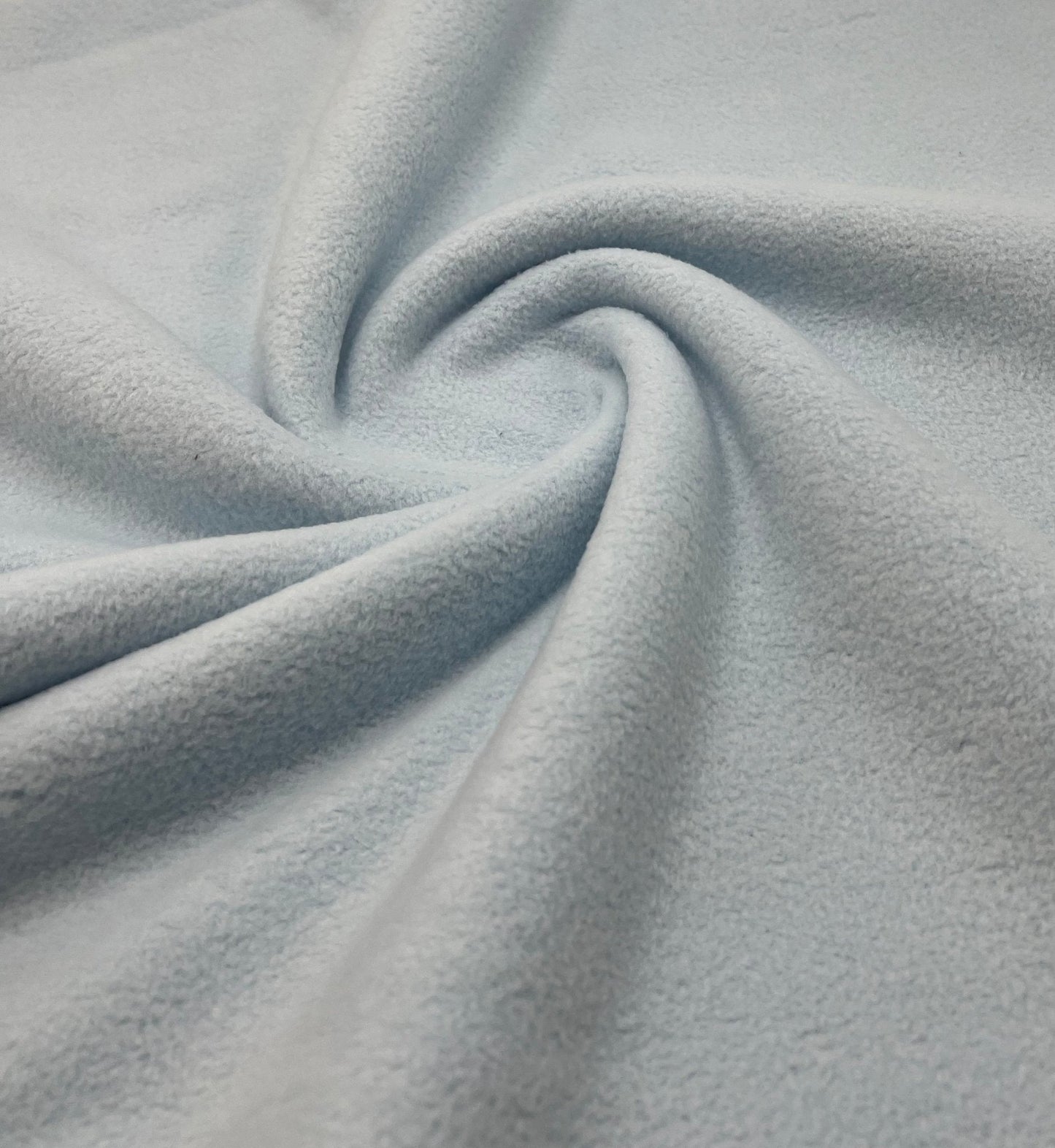 Pale Baby Blue Plain Anti-Pil Polar Fleece Fabric Blanket Loungewear