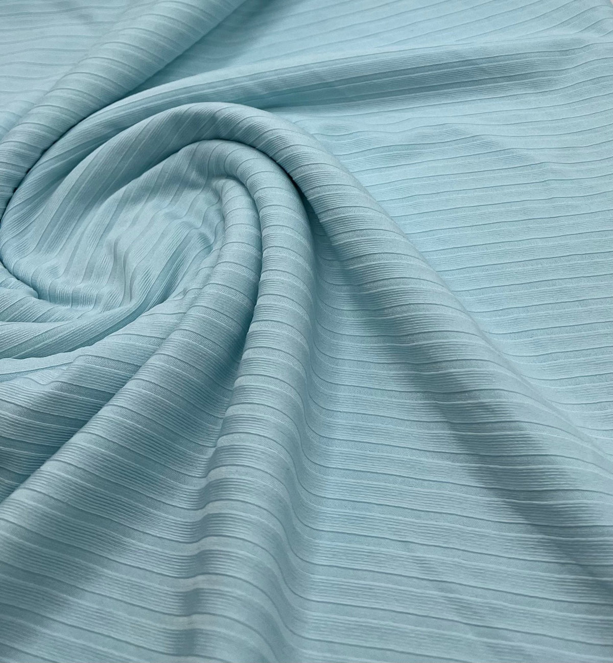 Pale Blue 8x4 Wide Rib Stretch Fabric