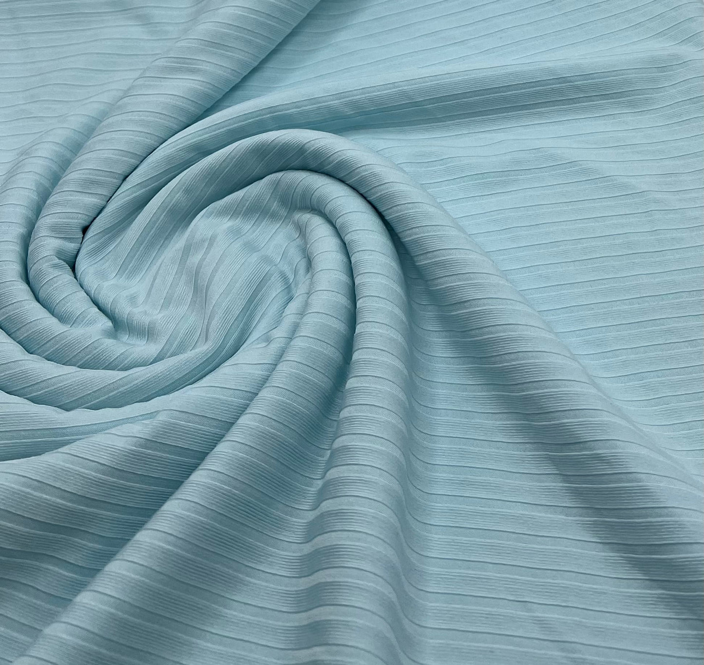 Pale Blue 8x4 Wide Rib Stretch Fabric