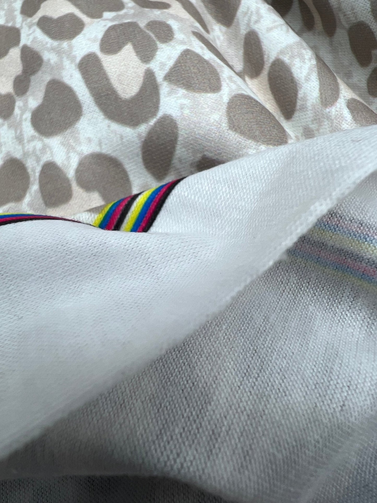Pale Fade Animal Print Spun Poly Stretch Fabric