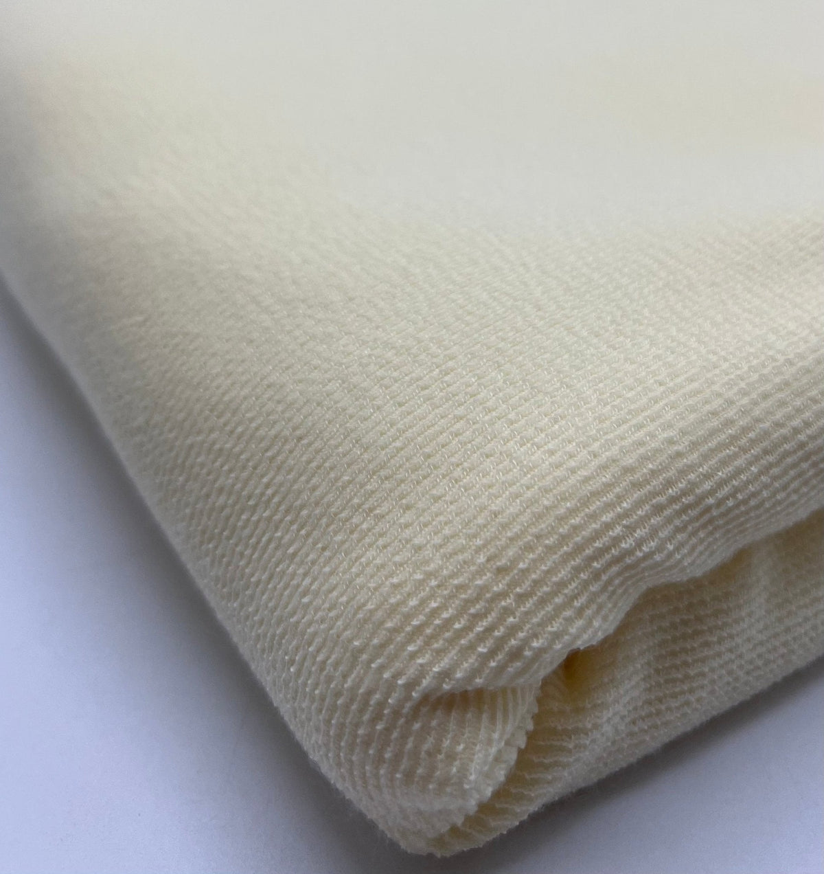 Pale Yellow Fine Rib Stretch Fabric