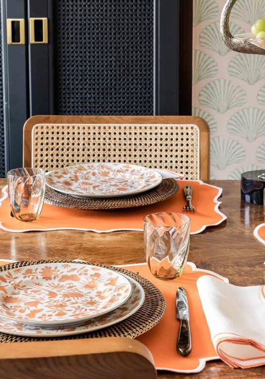Papaya Coloured Placemats - Set of 4