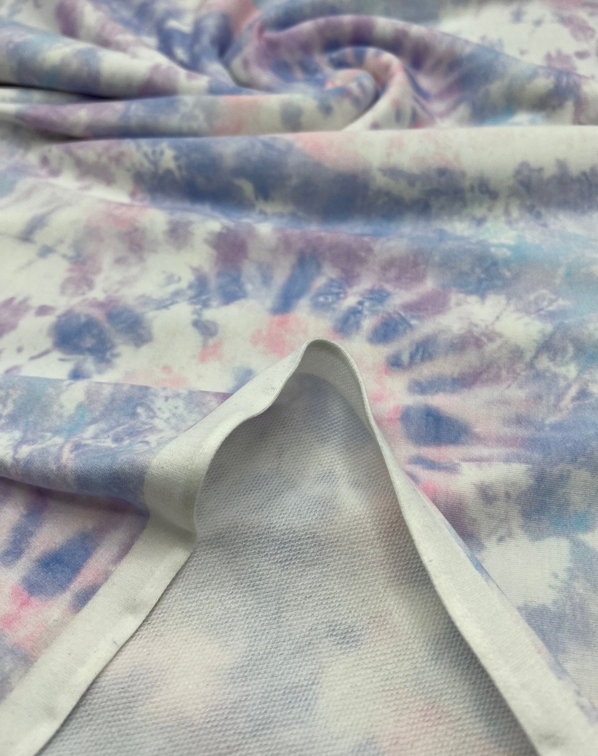 Pastel Mix Tie Dye French Terry Stretch Loopback Fabric