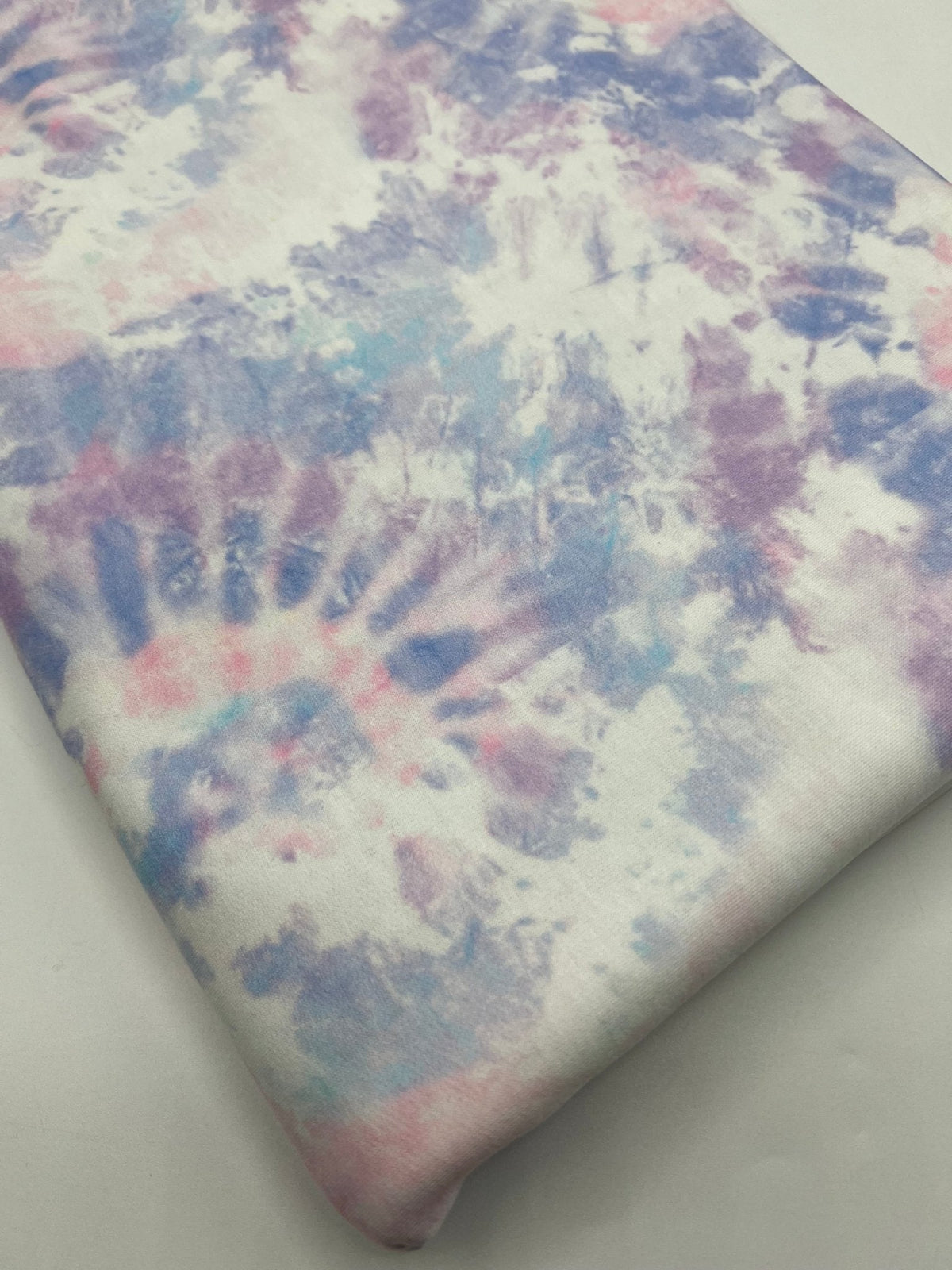 Pastel Mix Tie Dye French Terry Stretch Loopback Fabric