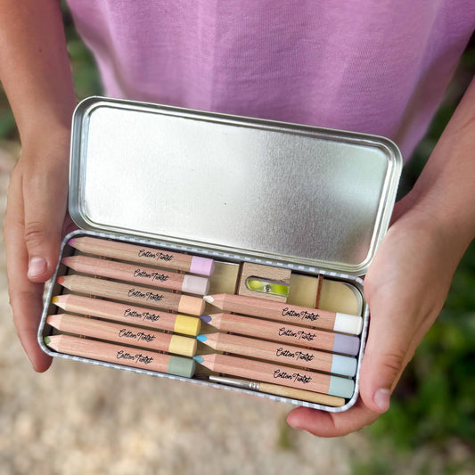 Pastel Mix Watercolour Pencils Gift Set in Reusable Tin