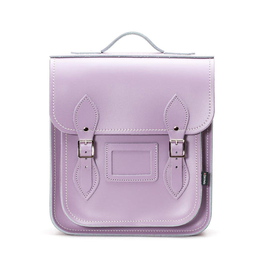 Handmade Leather City Backpack - Pastel Violet