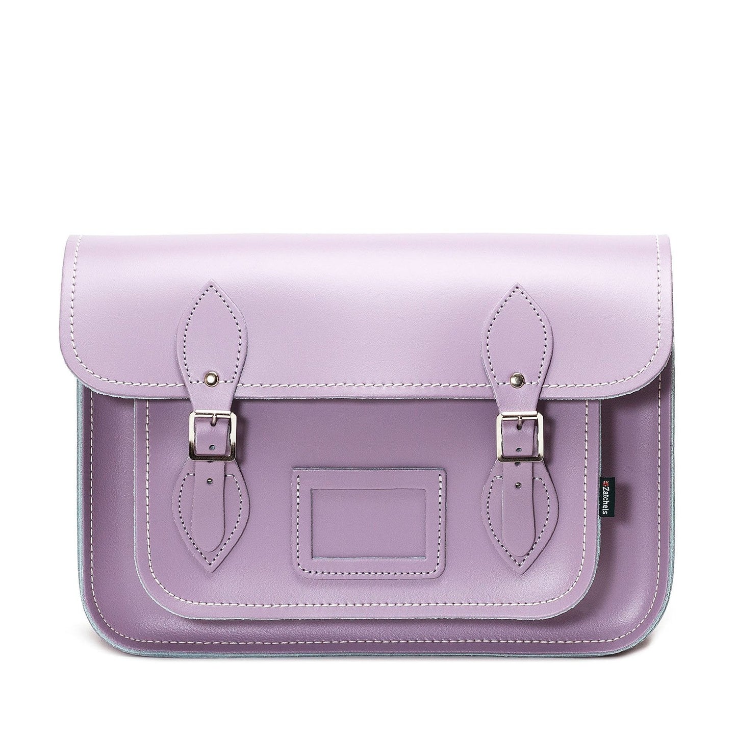 Handmade Leather Satchel - Pastel Violet
