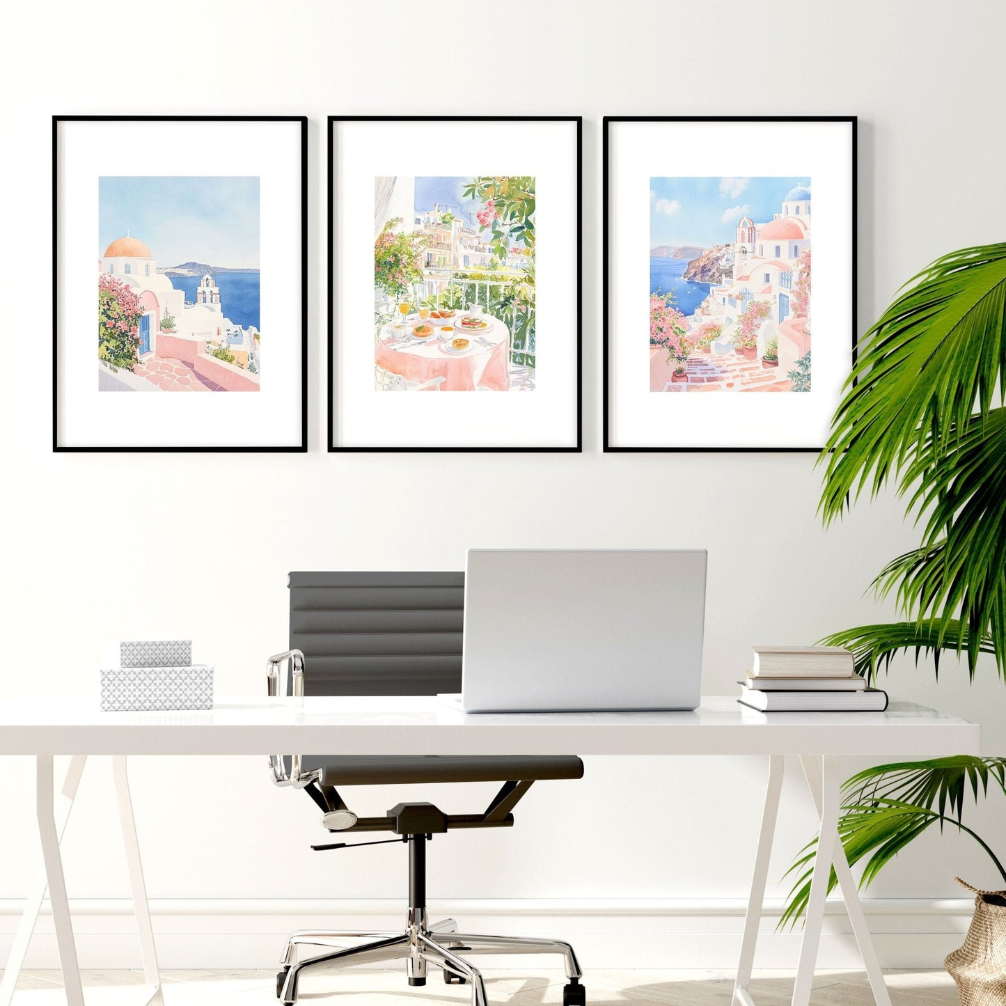 Pastel Wall Art | Set of 3 Beach Decor Wall art Prints