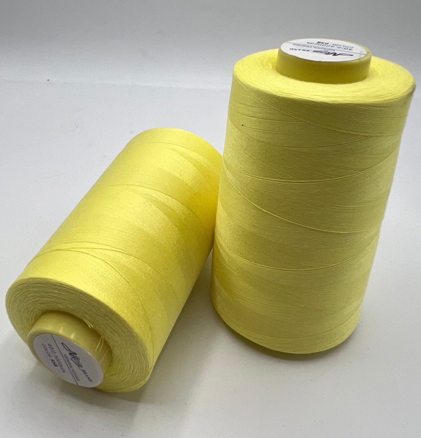 Pastel Yellow Sewing Thread Spun Polyester 120's Overlocking 5000 Yards