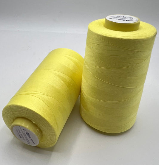 Pastel Yellow Sewing Thread Spun Polyester 120's Overlocking 5000 Yards