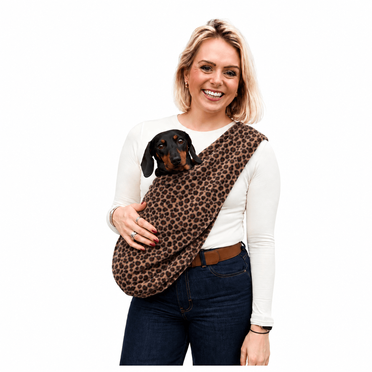 Patterned Fleece Dog Sling
