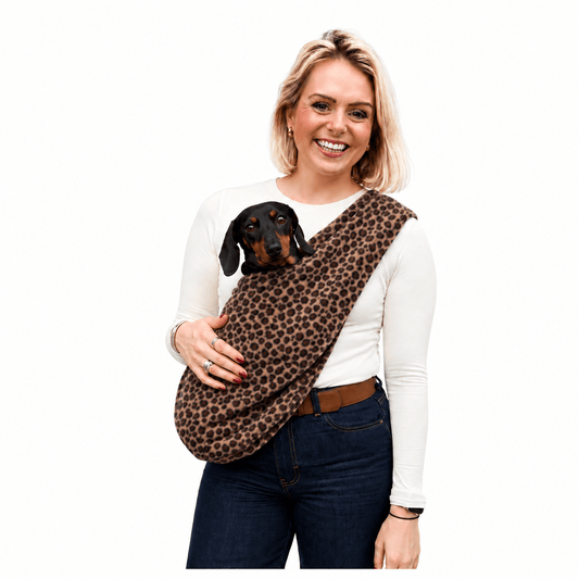 Patterned Polar Fleece Dog Sling - Standard, Petite and Long Strap Sizes