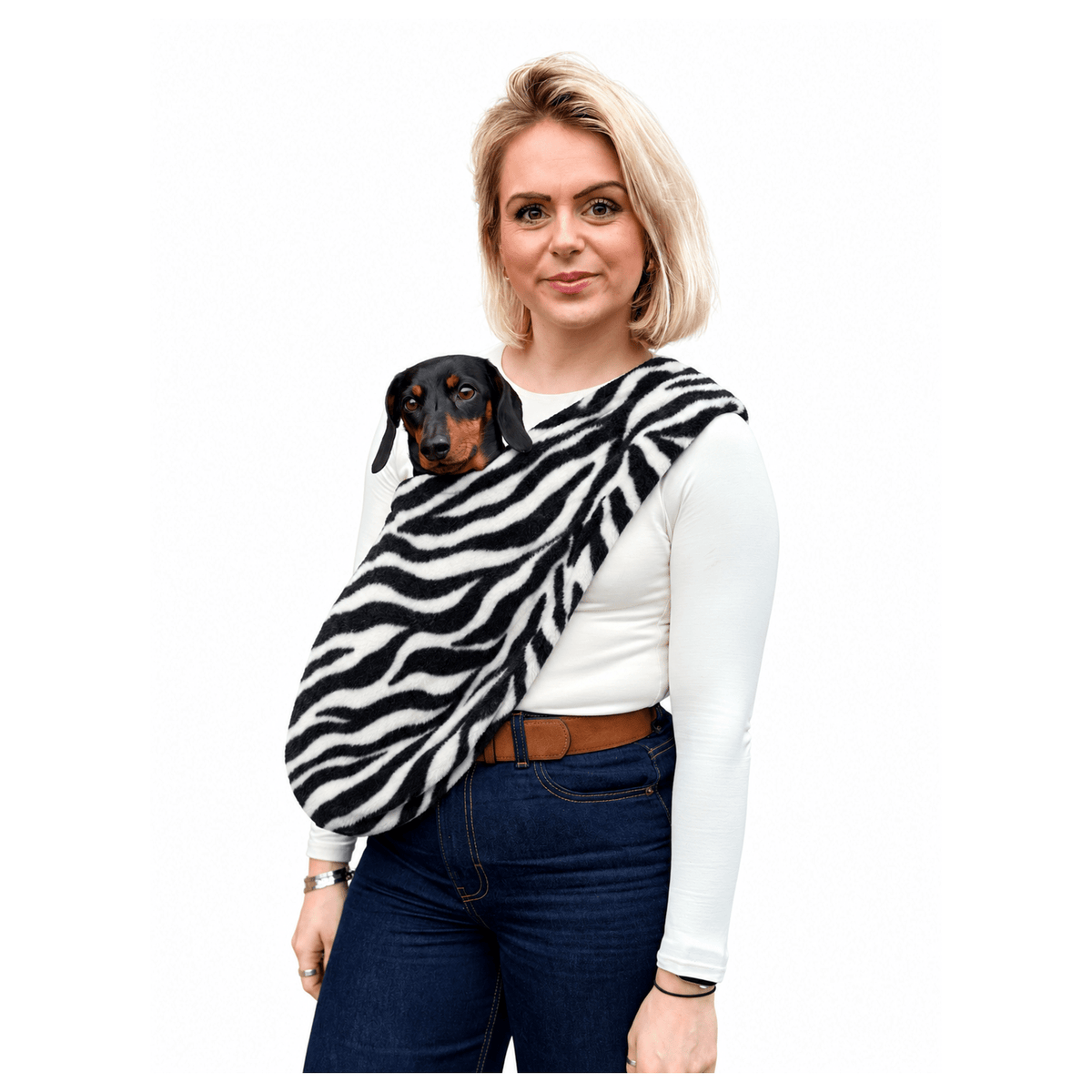 Patterned Fleece Dog Sling