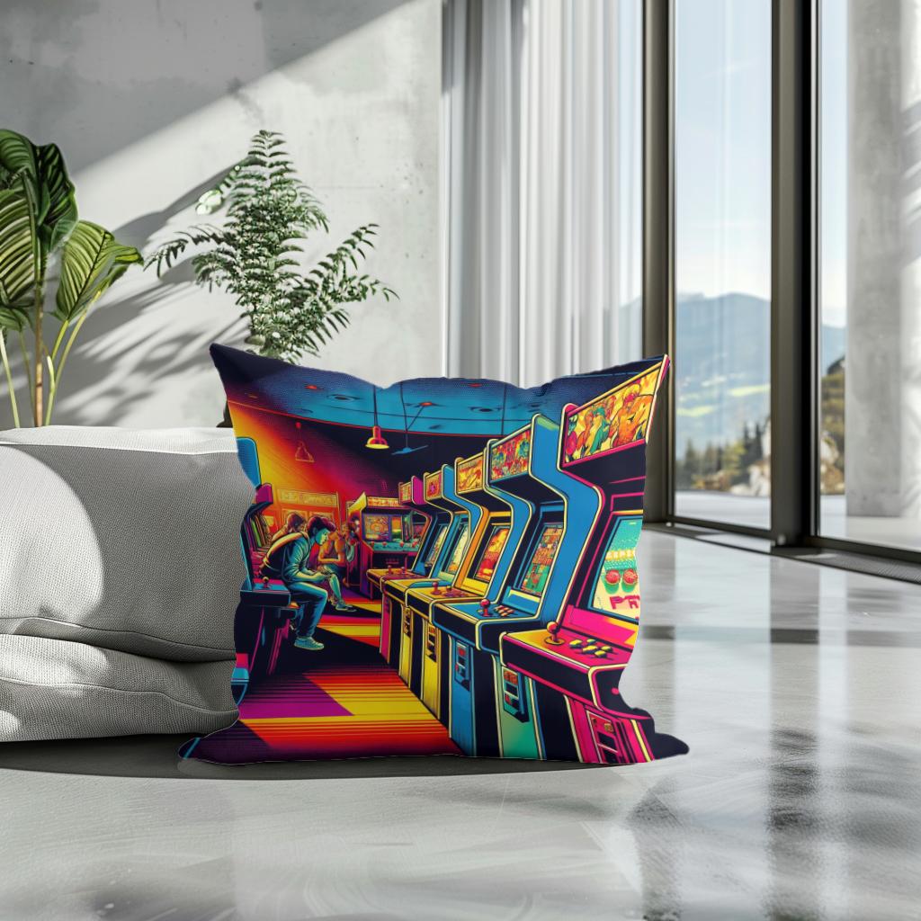 Arcade Retro Pop Cotton Cushion