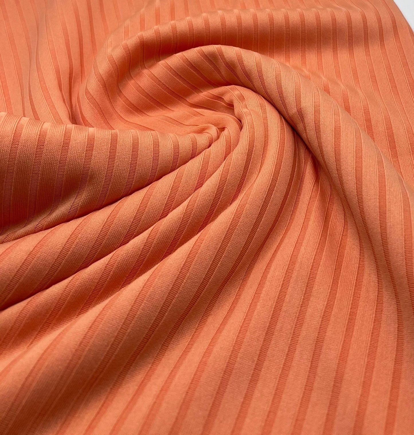 Peach 8x4 Wide Rib Stretch Fabric