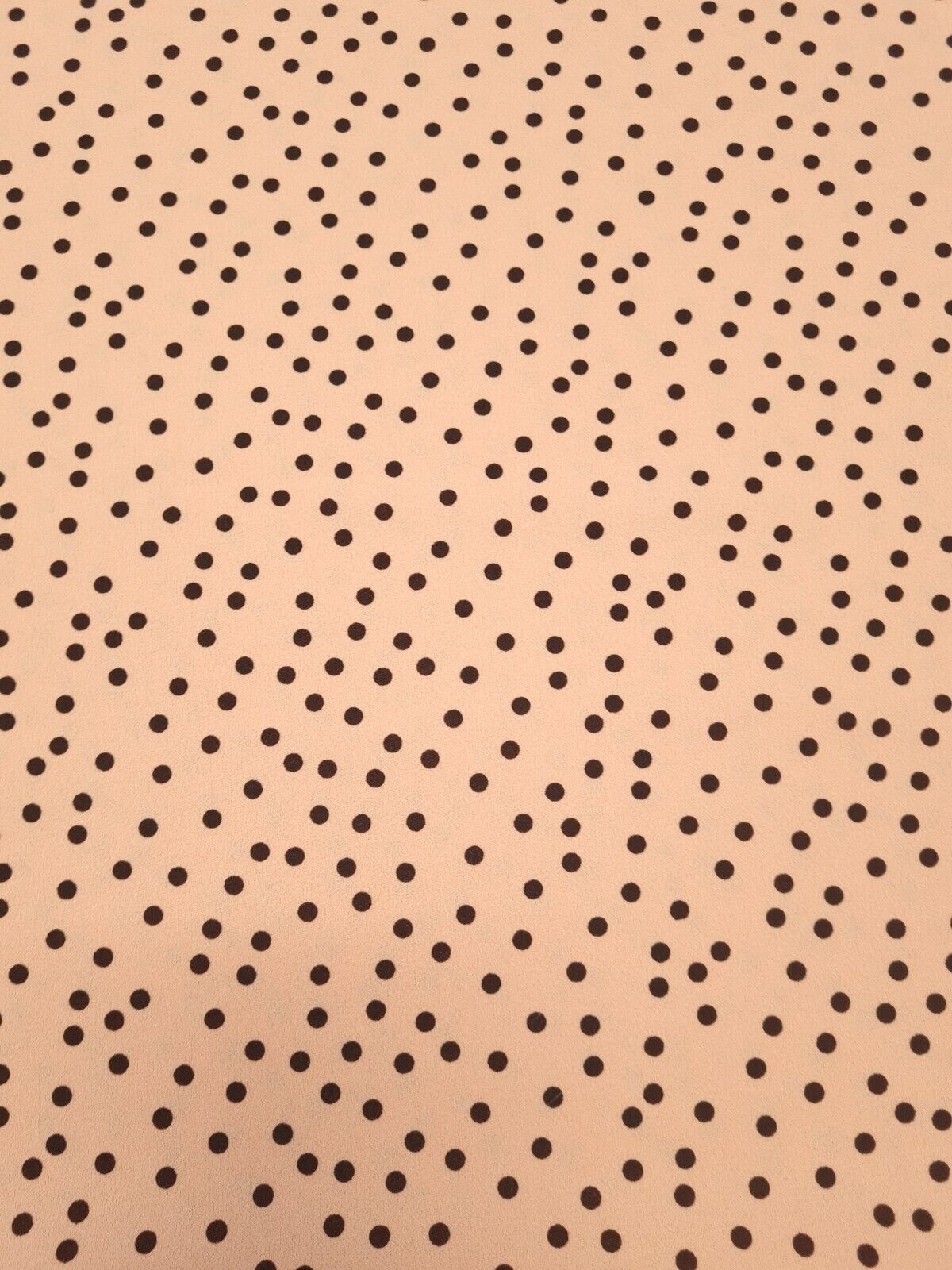 Peach Polka Dot Printed Scuba Crepe Jersey Fabric 4 Way Stretch