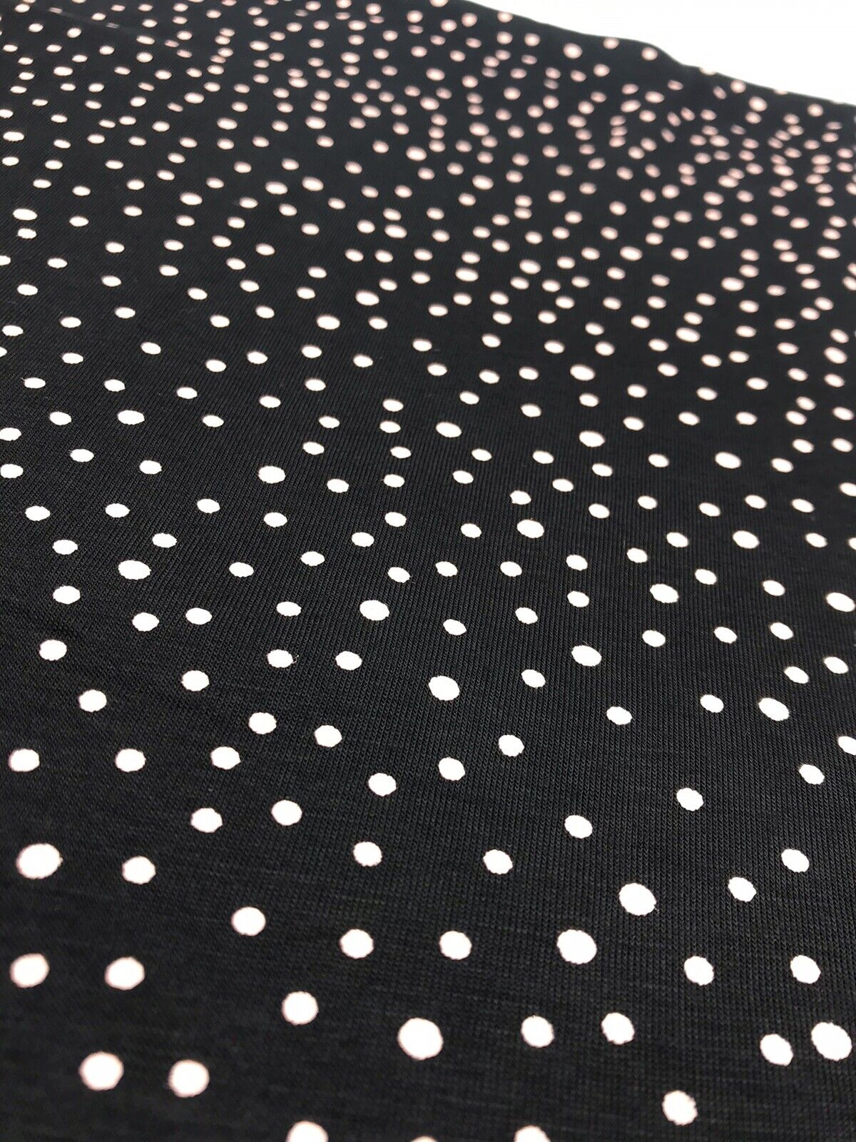 Peach Spotty Print Viscose Elastane Fabric
