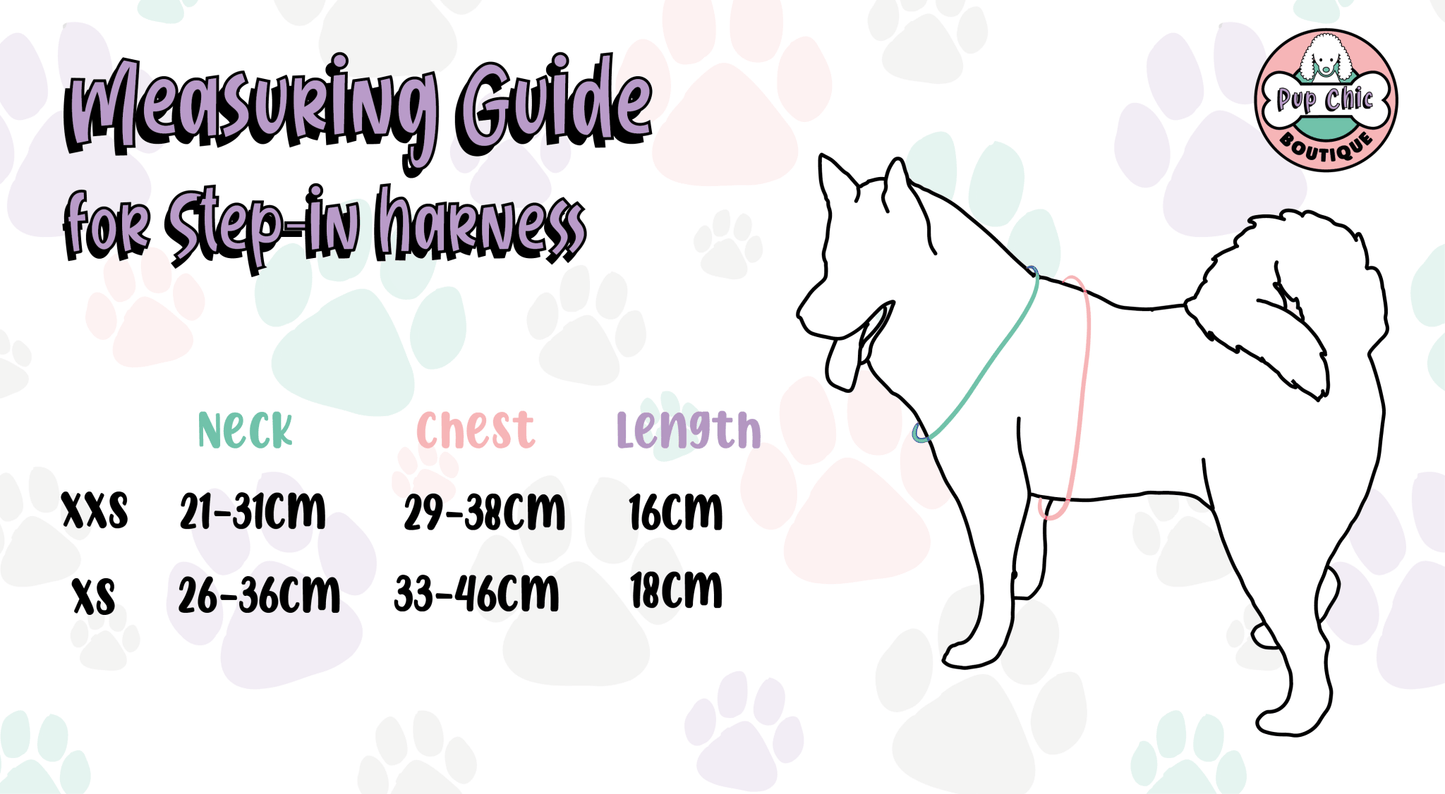 Peacock Power Step-In Adjustable Harness – Pretty, Practical & Perfect for Tiny Pups