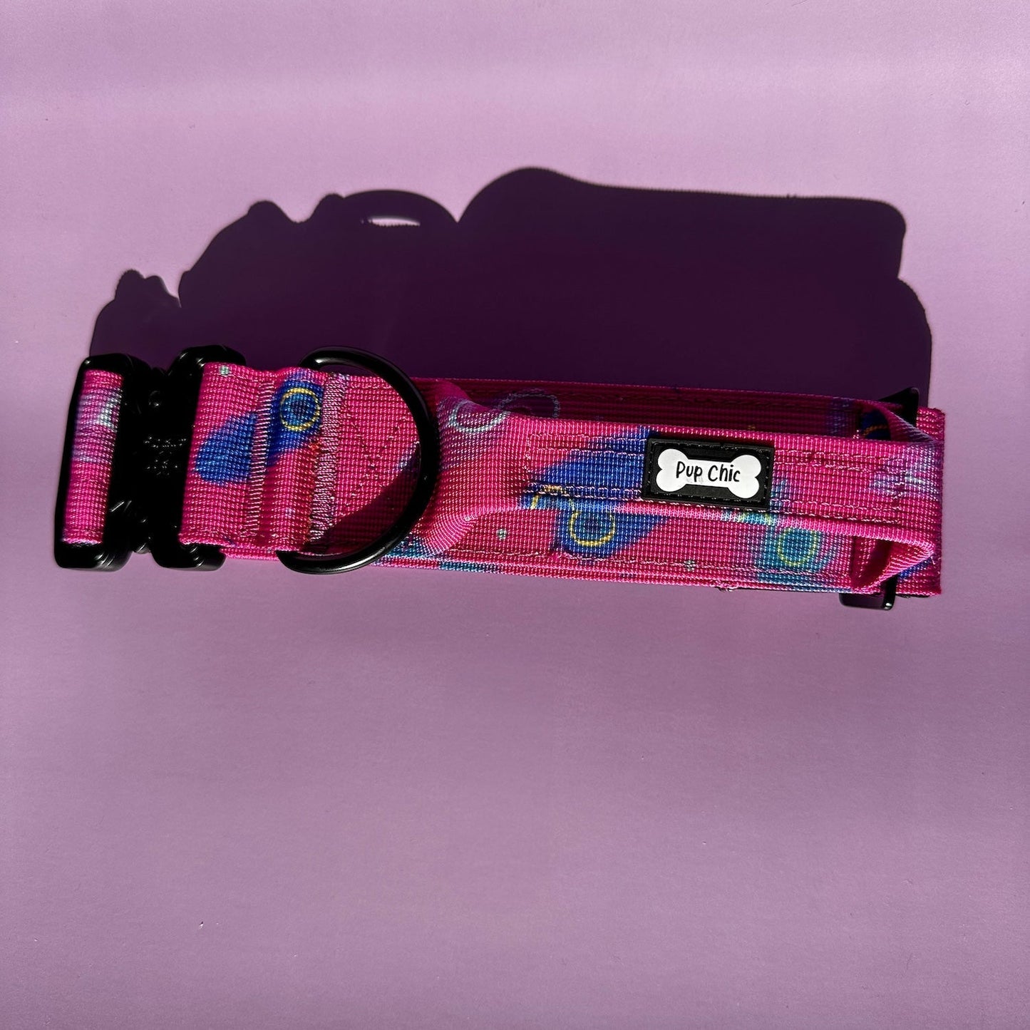 Peacock Power Tactical Dog Collar with Handle