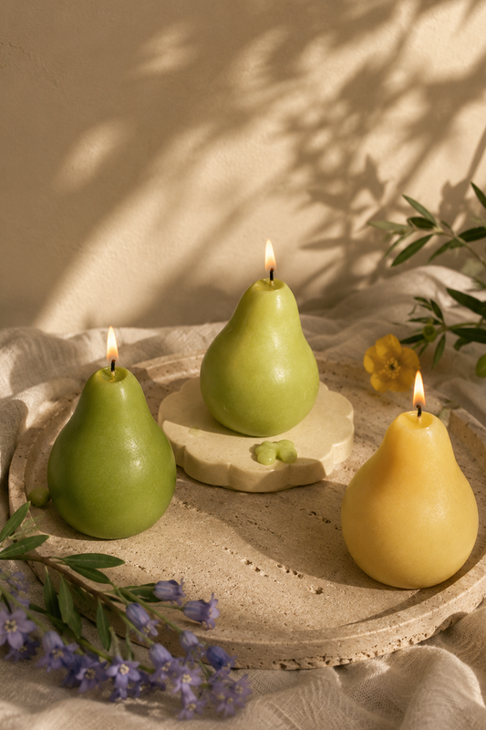 Pear Shaped Candles - bundle of 3